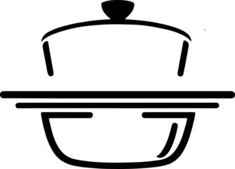 Utensil and Cookware Silhouette Symbol in Clean Modern Style