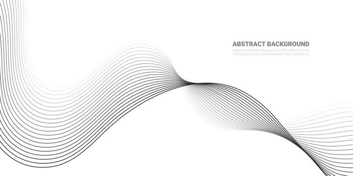 Abstract wavy lines background. Flowing wave shape. Minimalist gradient soft forms. Water curves, fluid waveforms, mesh patterns. Outline sound, energy banner. Vector concept