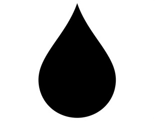 Simple black water drop