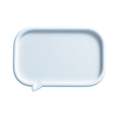 Light blue speech bubble, empty, 3D rendered