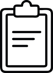 Minimalist Flat Clipboard Icon with Checklist and Completion Badge on White Background