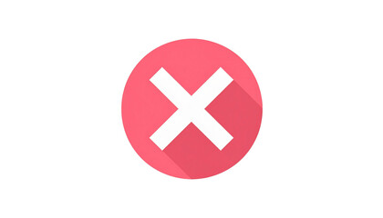 Obraz premium Modern red cross symbol expressing decline and failure, ideal for business or error messages