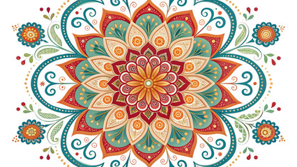 Fototapeta premium Decorative floral alpona mandala art illustration high resolution picture