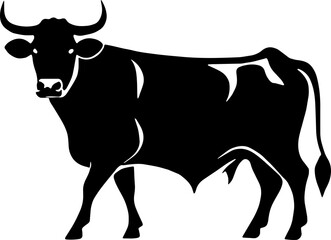 Cow Graphic Element for Agriculture and Livestock Brand Identity