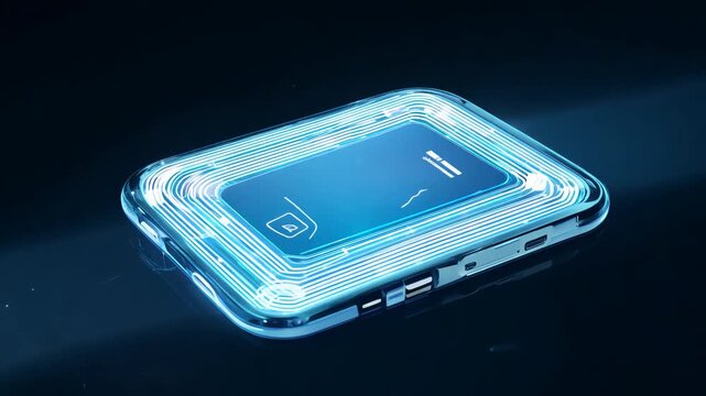 Create a dynamic light grid transition to highlight tech features in a smart device ad