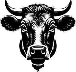 Cow Graphic Element for Agriculture and Livestock Brand Identity