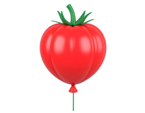 Red Tomato Balloon 3D Render