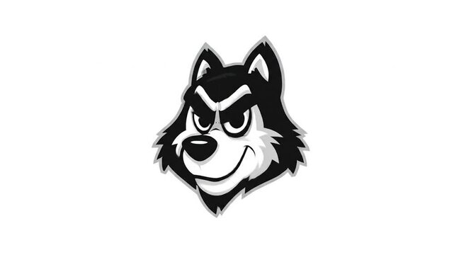 Cartoon husky head graphic