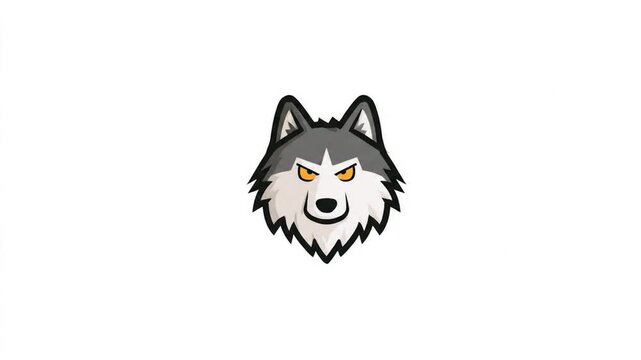 Gray wolf head graphic