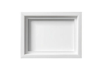 Empty white picture frame