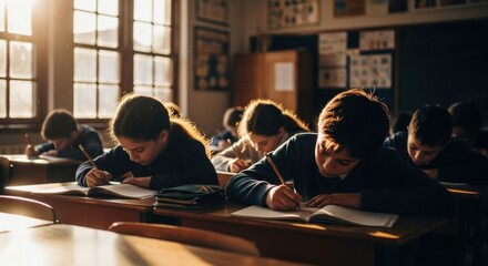 Students focused in classroom
