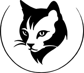 Cat Graphic Element for Cute Pet and Feline Brand Identity