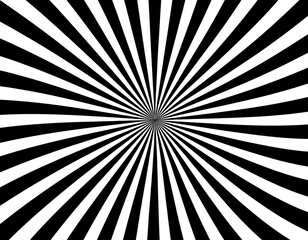 Black and white radial stripes