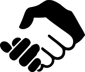 Obraz premium Minimalist Handshake Icon for Business and Partnership Branding