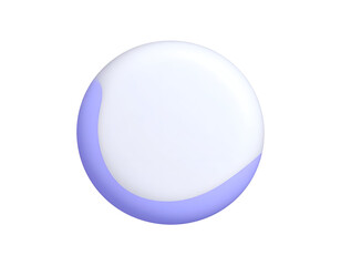 Abstract 3D Render Purple White Orb
