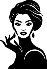 Minimalist Female Face Icon for Beauty and Fashion Branding