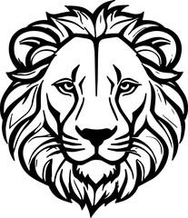 Fototapeta premium Furious Lion Head Icon for Sports and Gaming Branding
