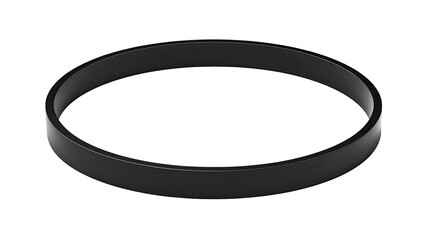 A simple, dark gray, circular wristband