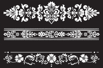 Elegant Botanical Laser Cut Stencil Bundle | Floral Ornament SVG, PNG, JPG, EPS Designs