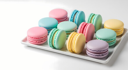 Obraz premium colorful macaroons isolated on white