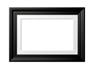 Black picture frame with white interior