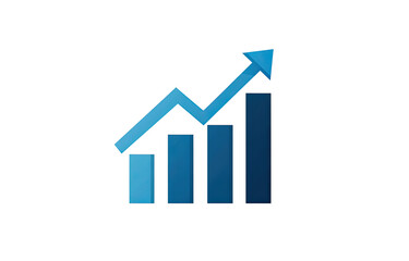 Dark background with stylized blue growth chart