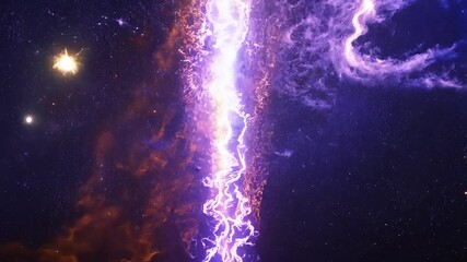 Celestial Firestorm A firestorm in the sky with celestial flames and cosmic energy