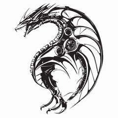 futuristic robot dragon