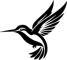 Fototapeta premium Minimalist Hummingbird Icon 