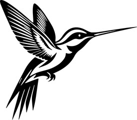 Minimalist Hummingbird Icon
