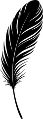 Obraz premium Simple minimalist feather icon 