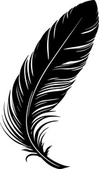 Obraz premium Simple minimalist feather icon 