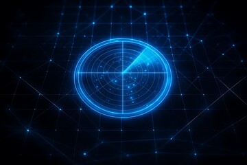 Obraz premium Futuristic Cyber Radar Scan