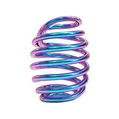 Abstract spiral, iridescent, 3D