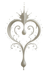3D Milk Splash, Isolated on Transparent Background (9:16)