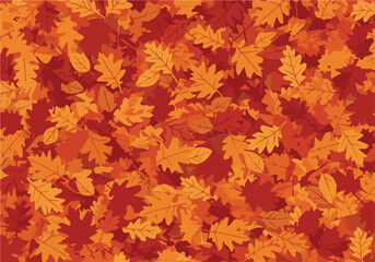 Autumn Leaves Illustration, Seamless, Texture, Background for Crafts, Pattern, Web
