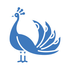 Peacock color flat icon for digital and print projects.