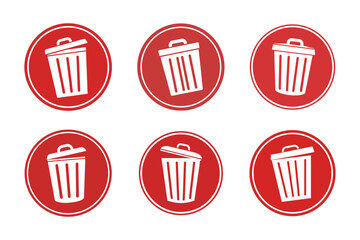 Vector delete icon set