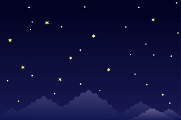 Naklejka premium Night Sky Glowing with Millions of Stars