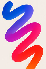 abstract colorful background. Colorful 3d wave. Vertical photo 9:16