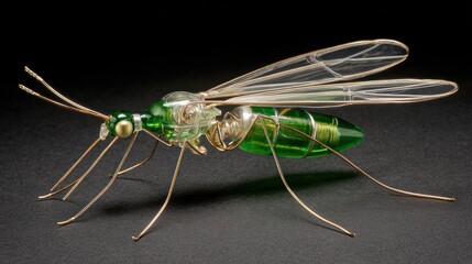 Glass & wire insect art