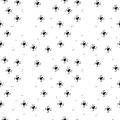 Obraz premium Seamless Black Spider Web Pattern for Halloween and Horror Design