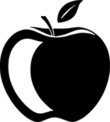 Minimalist Apple Icon for Food and Health Branding
