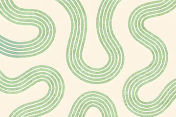 abstract seamless pattern with green waves