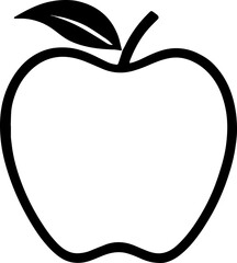 Minimalist Apple Icon for Food and Health Branding