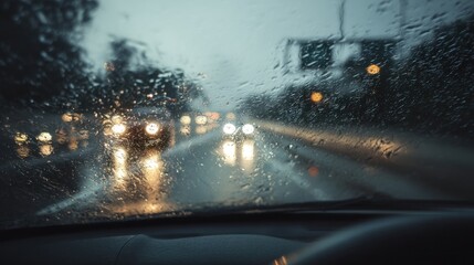 Rainy night drive