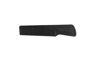black plastic comb on transparent png