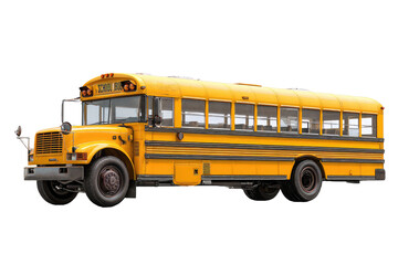 Side view of a yellow school bus