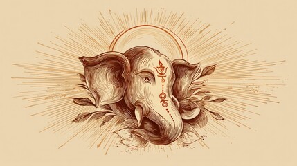 Spiritual Inspiration Hyper-Realistic Cartoon of Hindu Deity in Artistic Studio Celebration