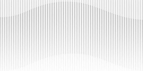 Obraz premium Abstract art geometric background with vertical lines. Optical illusion with waves and transition. Vector illustration